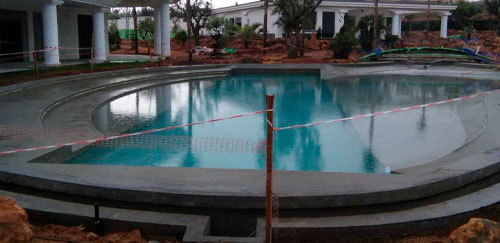 Travaux piscine éclairage LED LLDA Marrakech